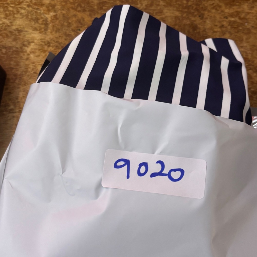 Lands' End Tankini Top Women 22W Navy Blue Striped Nautical Built-in Bra 513788 - Picture 11 of 11